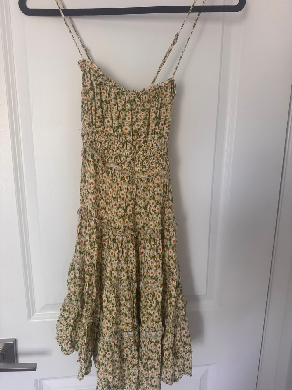Lush Floral Green Mini Sundress